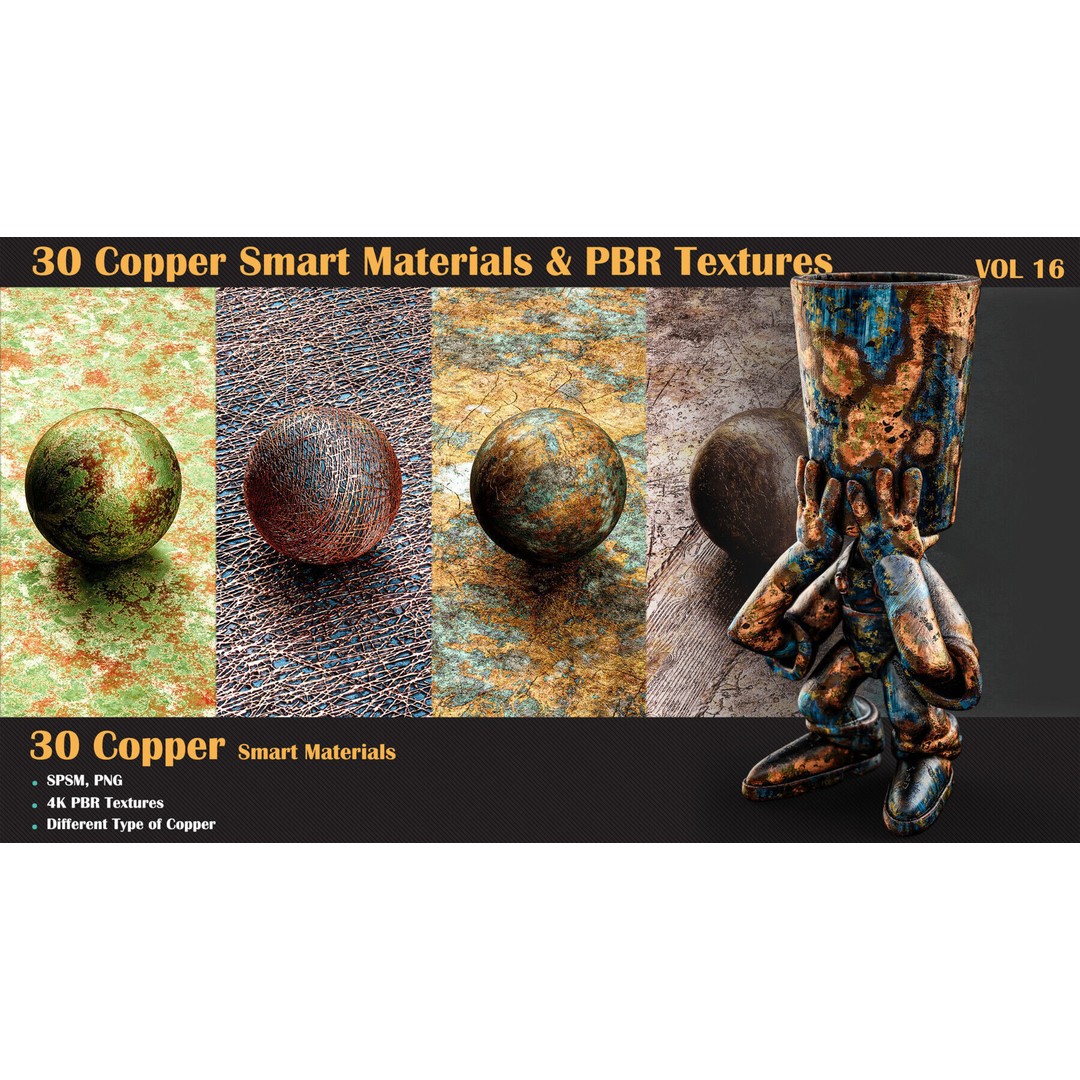 280 Smart Materials Bundle 3D Model – PBR Textures for Substance Painter - View 8