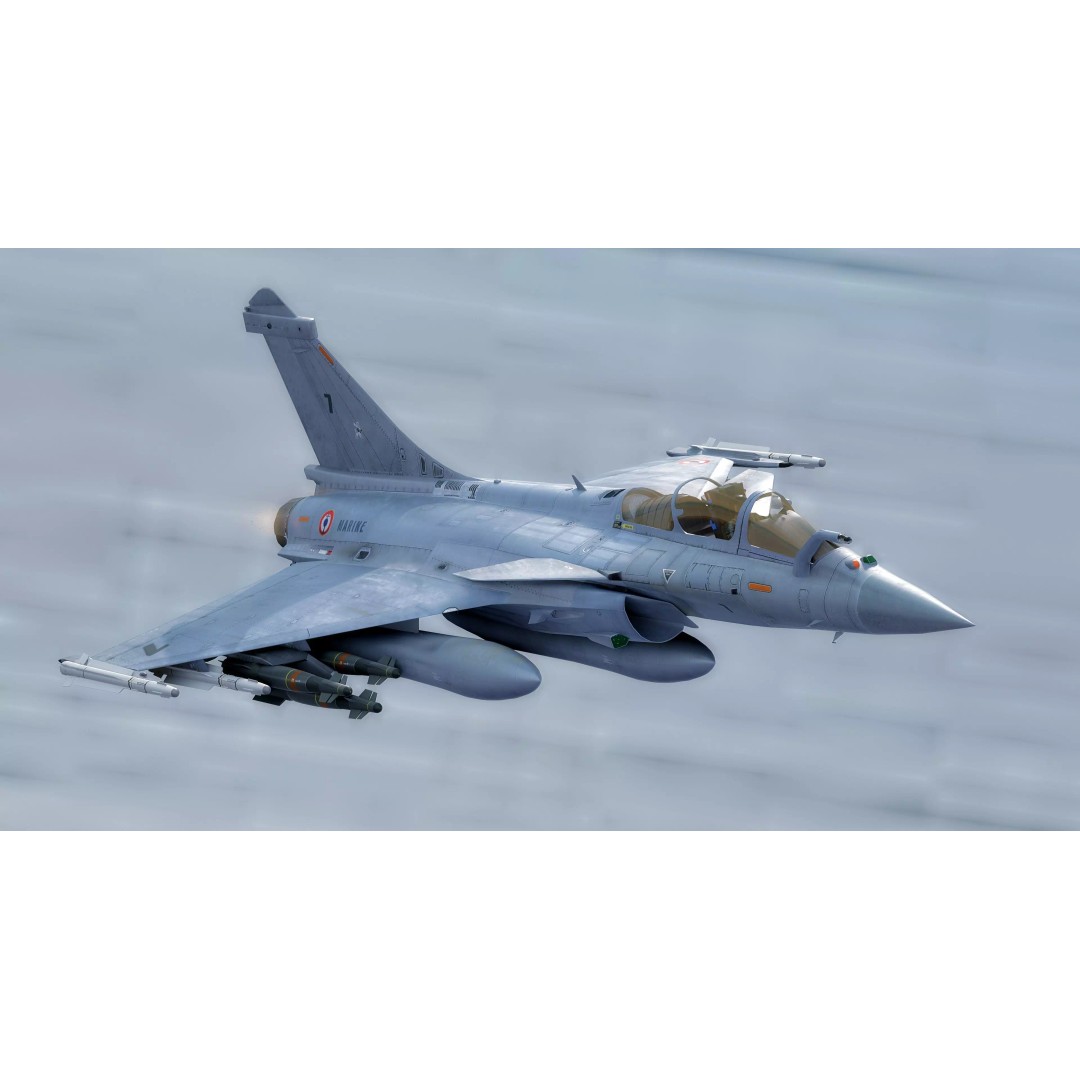 Dassault Rafale M 3D Model – Fully Rigged Low-Poly Aircraft, Blender - View 2
