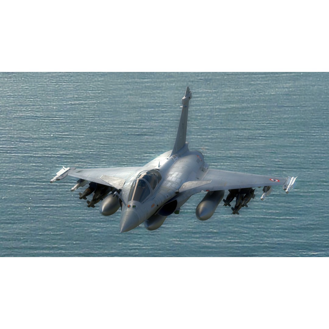 Dassault Rafale M 3D Model – Fully Rigged Low-Poly Aircraft, Blender - View 3