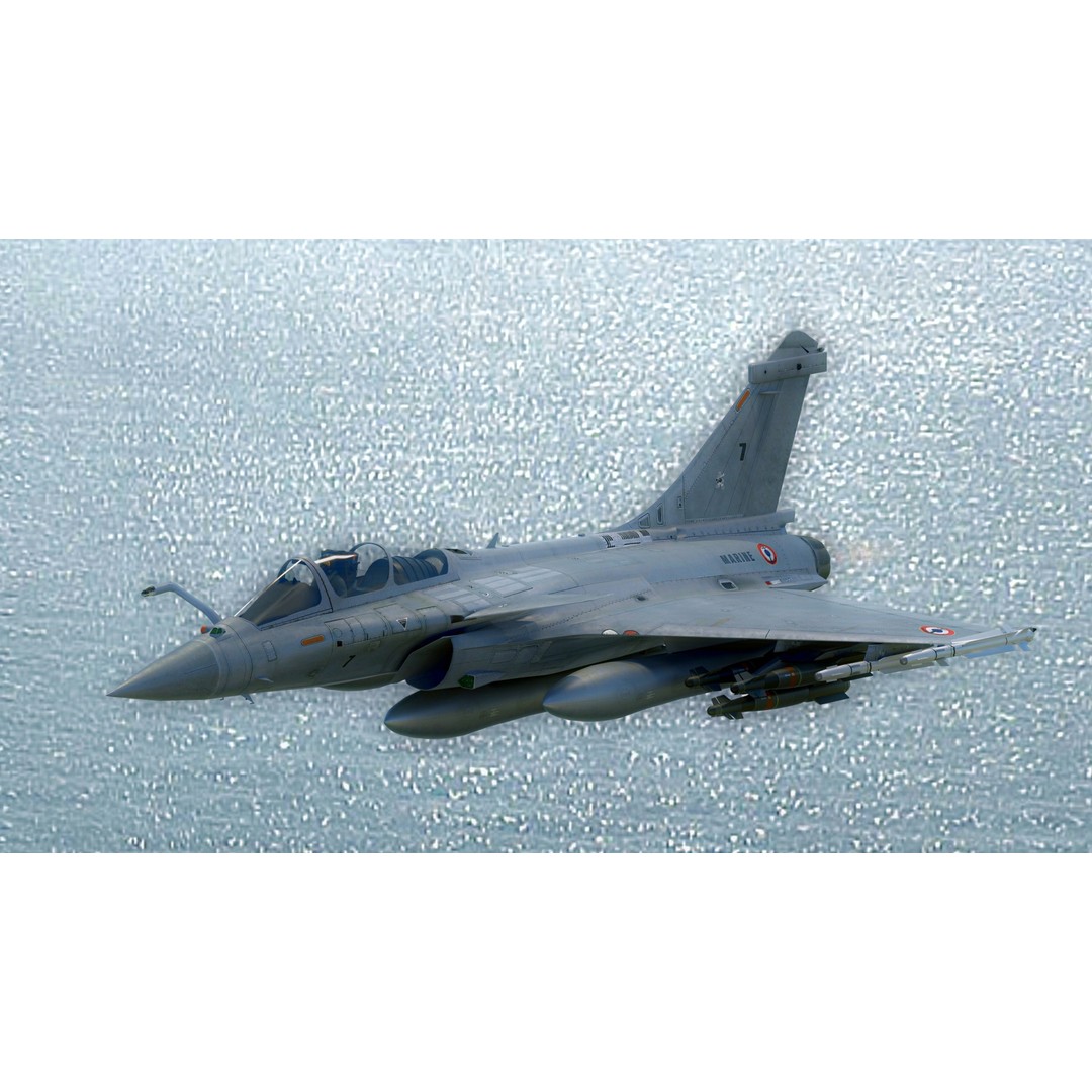 Dassault Rafale M 3D Model – Fully Rigged Low-Poly Aircraft, Blender - View 4