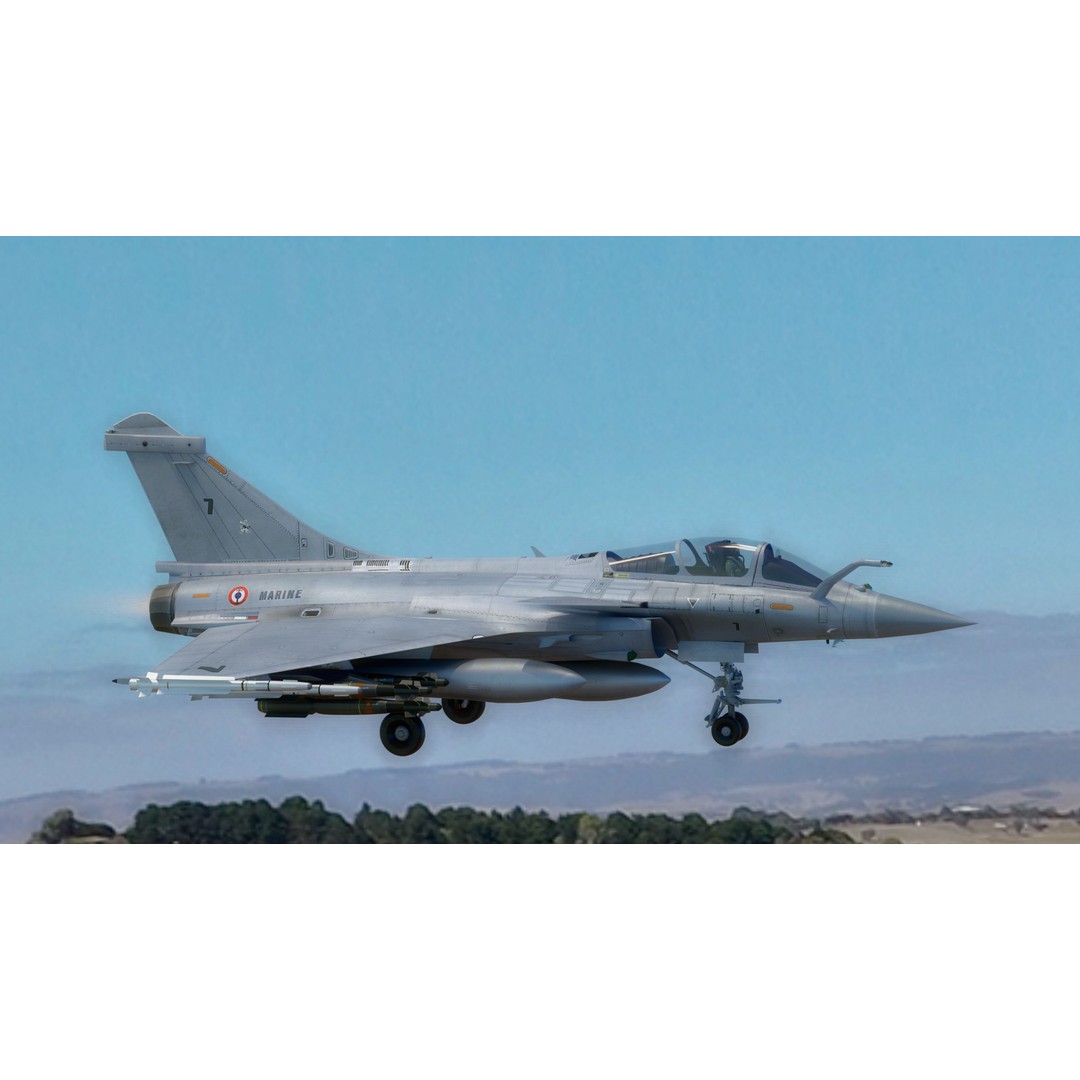 Dassault Rafale M 3D Model – Fully Rigged Low-Poly Aircraft, Blender - View 9