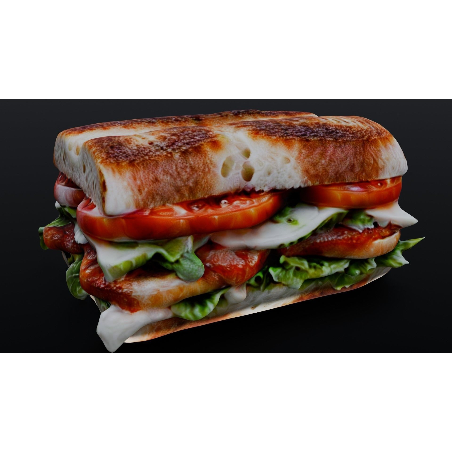 Sandwich - Low-Poly Game-Ready 3D Model