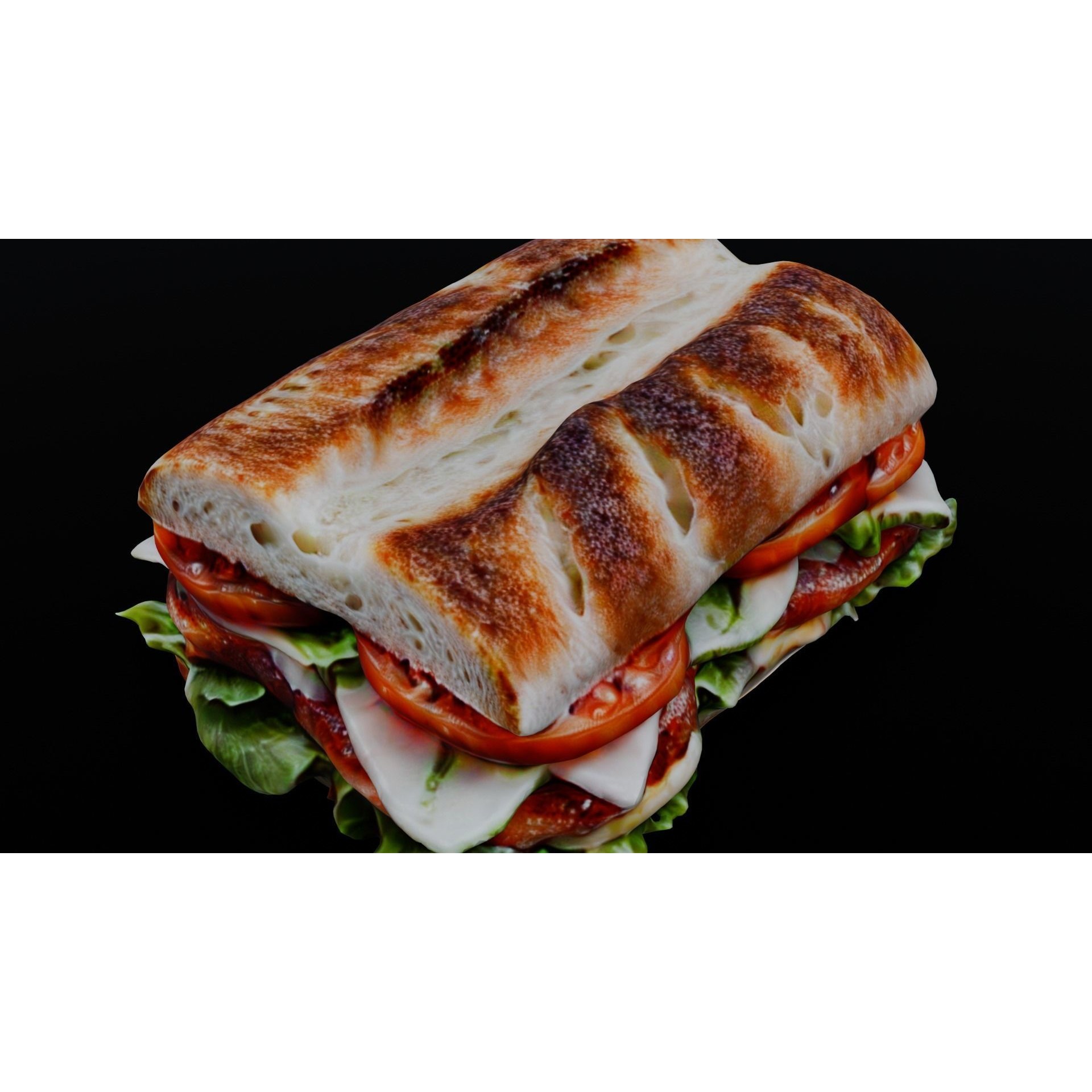 Sandwich - Low-Poly Game-Ready 3D Model - View 13