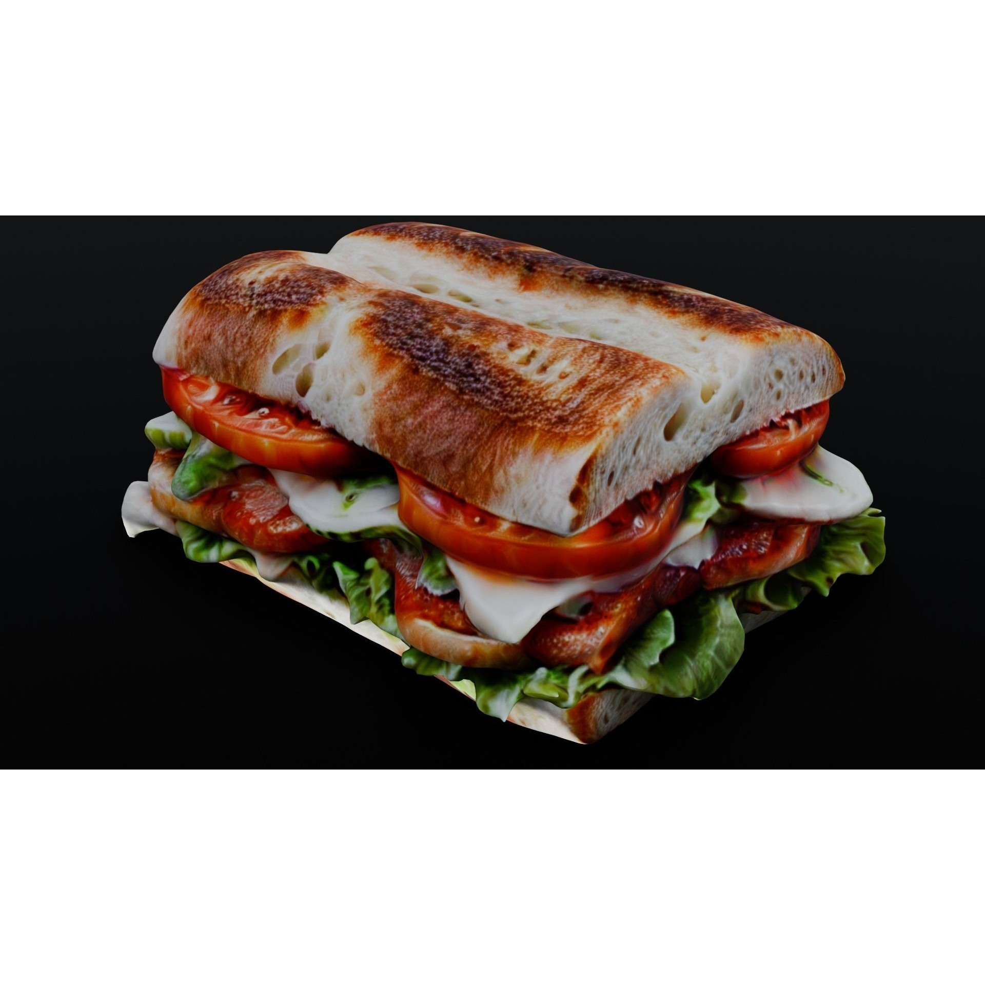 Sandwich - Low-Poly Game-Ready 3D Model - View 14