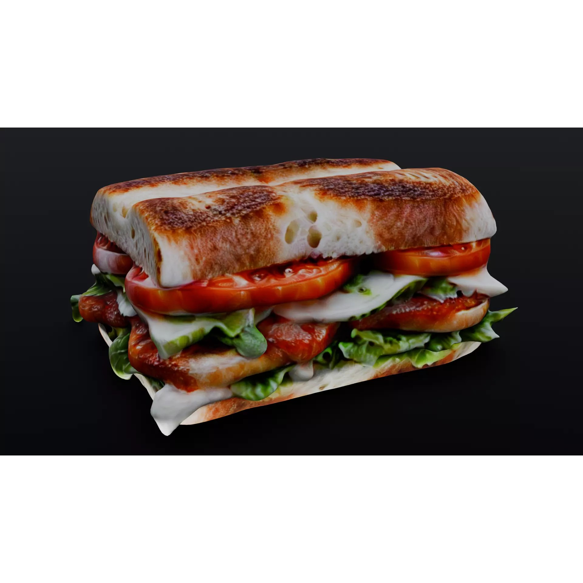 Sandwich - Low-Poly Game-Ready 3D Model - View 2