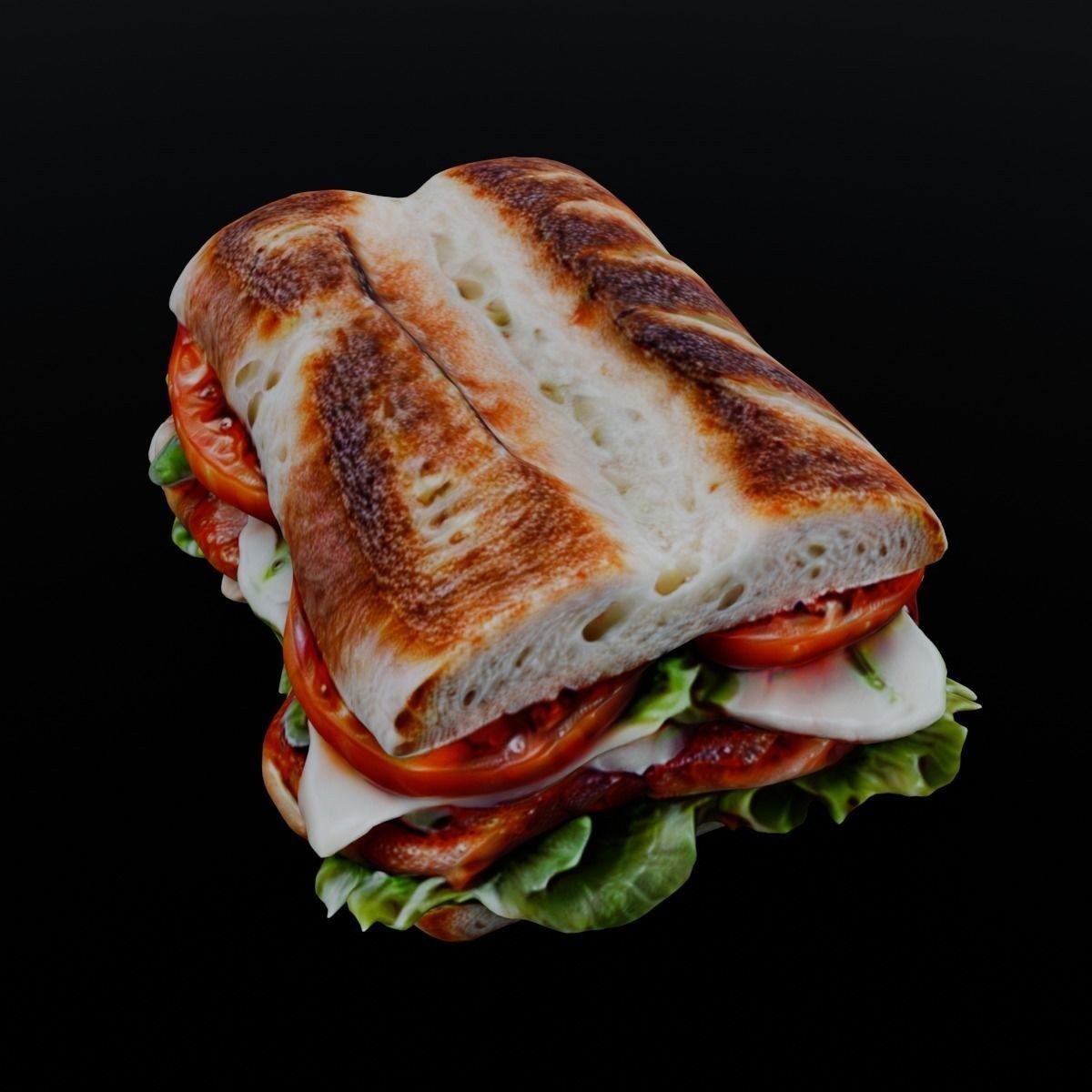 Sandwich - Low-Poly Game-Ready 3D Model - View 7