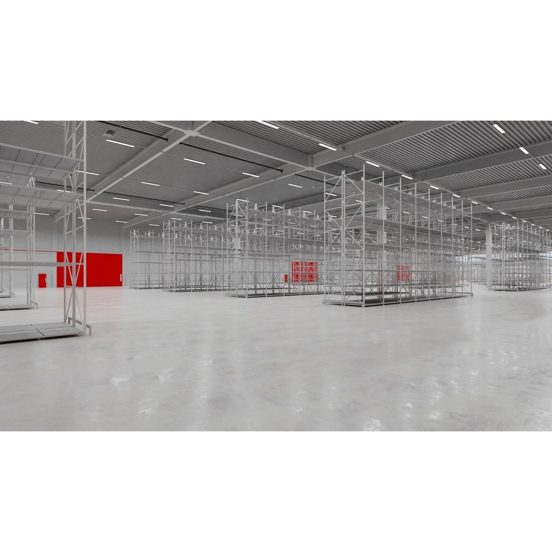 Warehouse Interior 3D Model – Low Poly Game Asset, FBX, OBJ, Blender - View 4