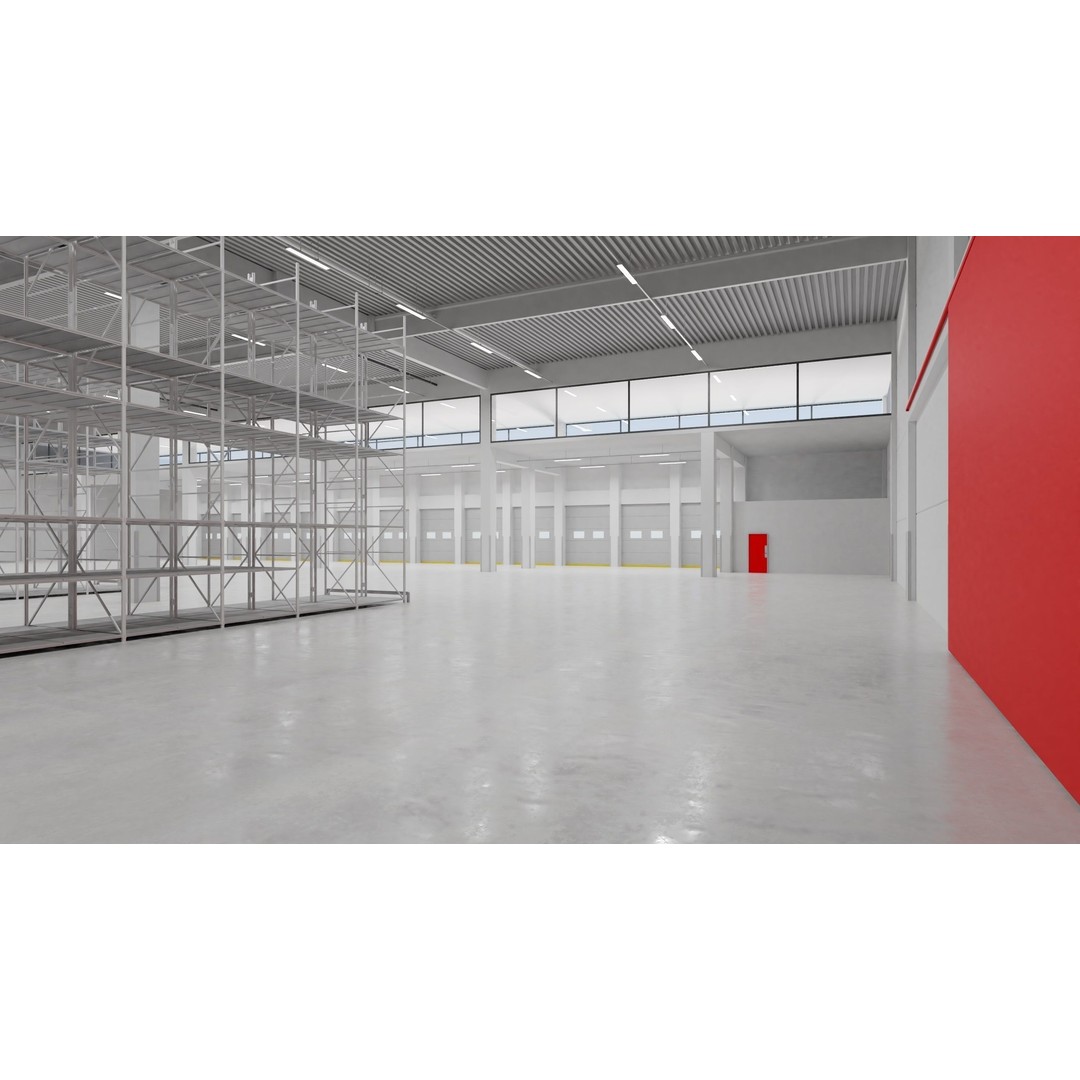 Warehouse Interior 3D Model – Low Poly Game Asset, FBX, OBJ, Blender - View 5