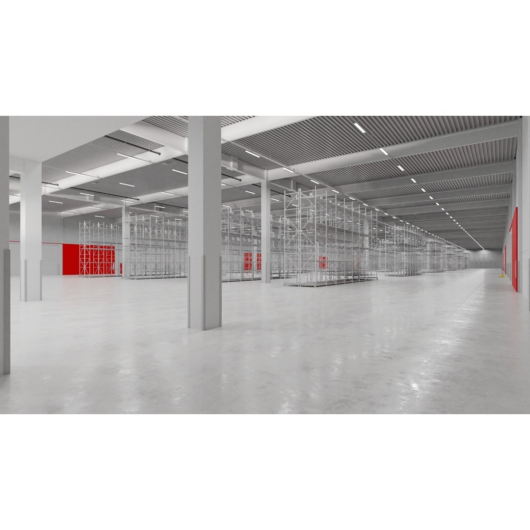 Warehouse Interior 3D Model – Low Poly Game Asset, FBX, OBJ, Blender - View 6