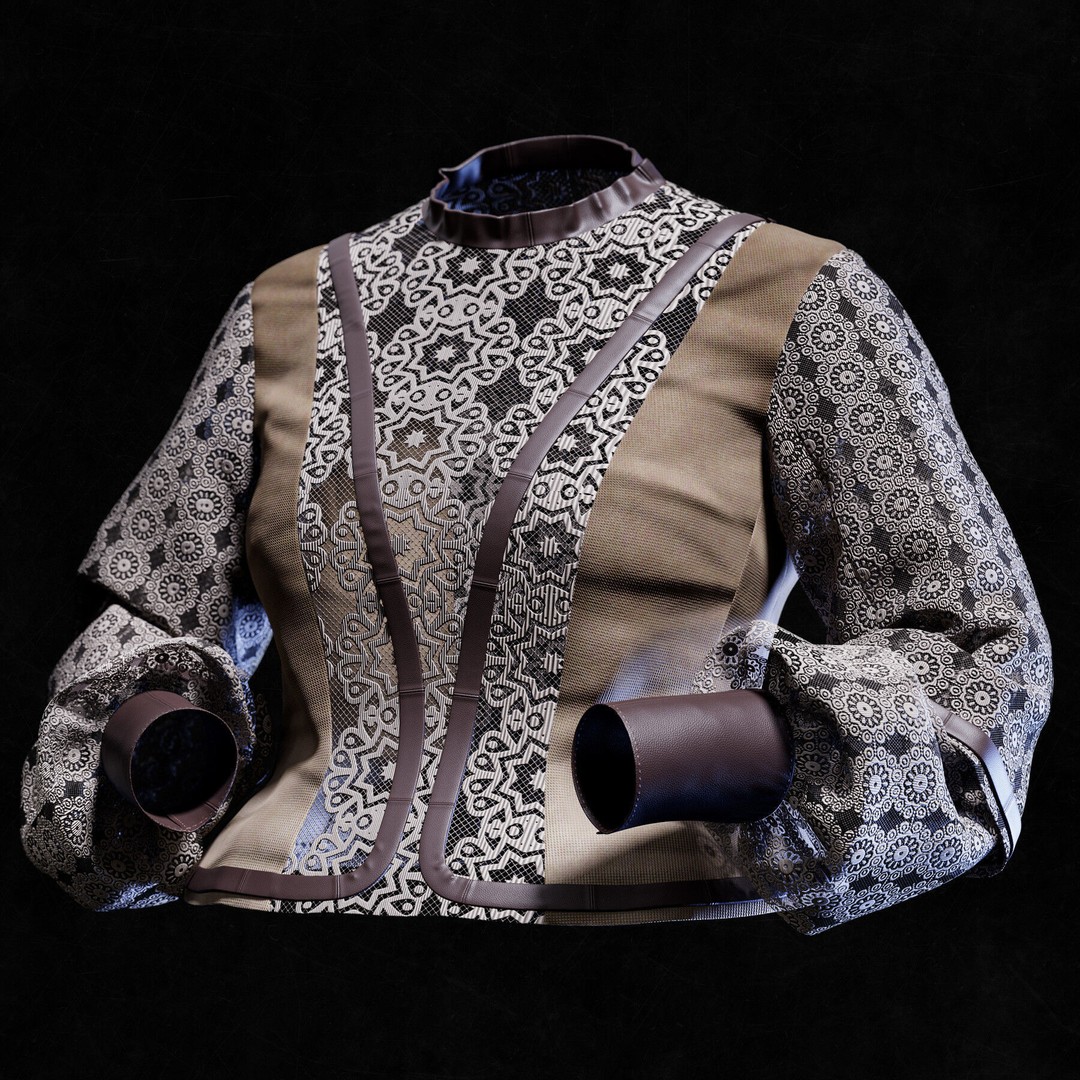 Lace Fabric Material 3D Model – 124 PBR Textures, SBSAR - View 15