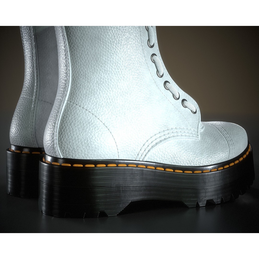 Dr. Martens Sinclair 3D Model – Low Poly Game Asset, FBX, PBR Textures