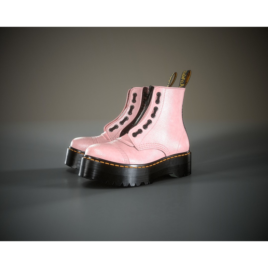 Dr. Martens Sinclair 3D Model – Low Poly Game Asset, FBX, PBR Textures - View 10