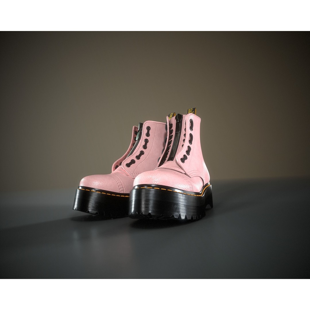 Dr. Martens Sinclair 3D Model – Low Poly Game Asset, FBX, PBR Textures - View 11