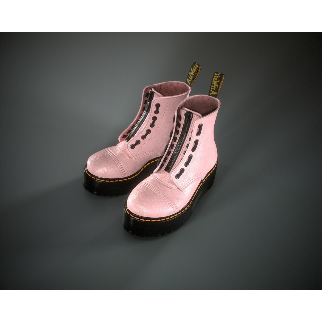 Dr. Martens Sinclair 3D Model – Low Poly Game Asset, FBX, PBR Textures - View 12