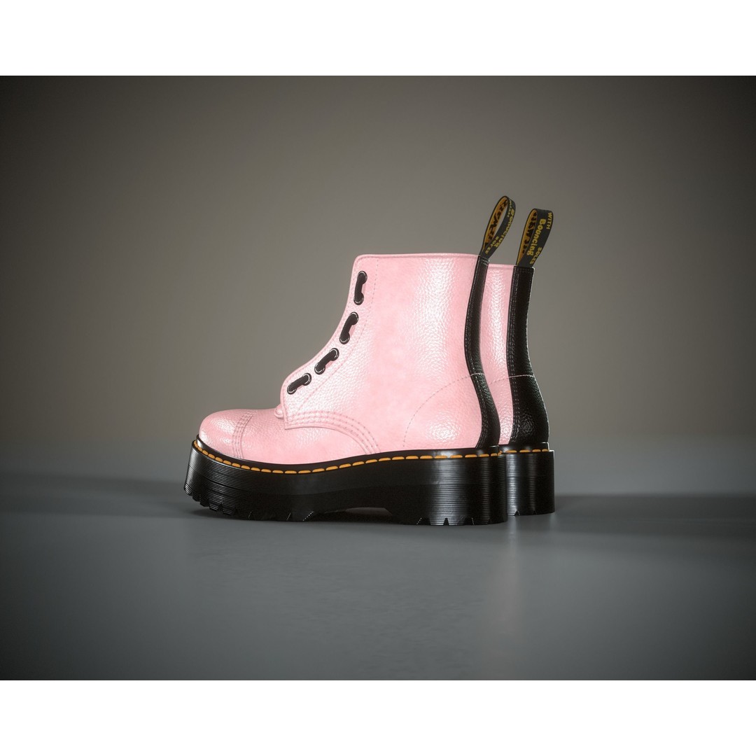 Dr. Martens Sinclair 3D Model – Low Poly Game Asset, FBX, PBR Textures - View 15