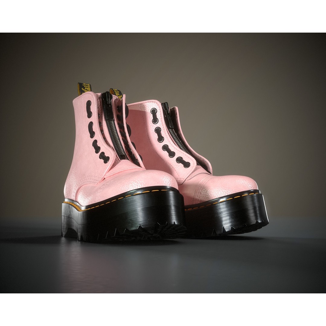 Dr. Martens Sinclair 3D Model – Low Poly Game Asset, FBX, PBR Textures - View 16