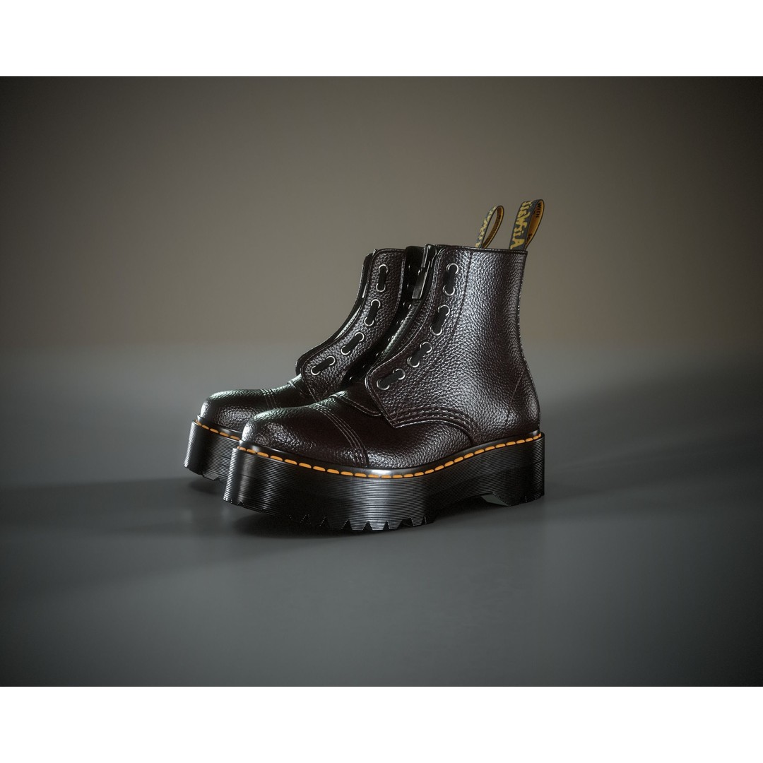 Dr. Martens Sinclair 3D Model – Low Poly Game Asset, FBX, PBR Textures - View 18