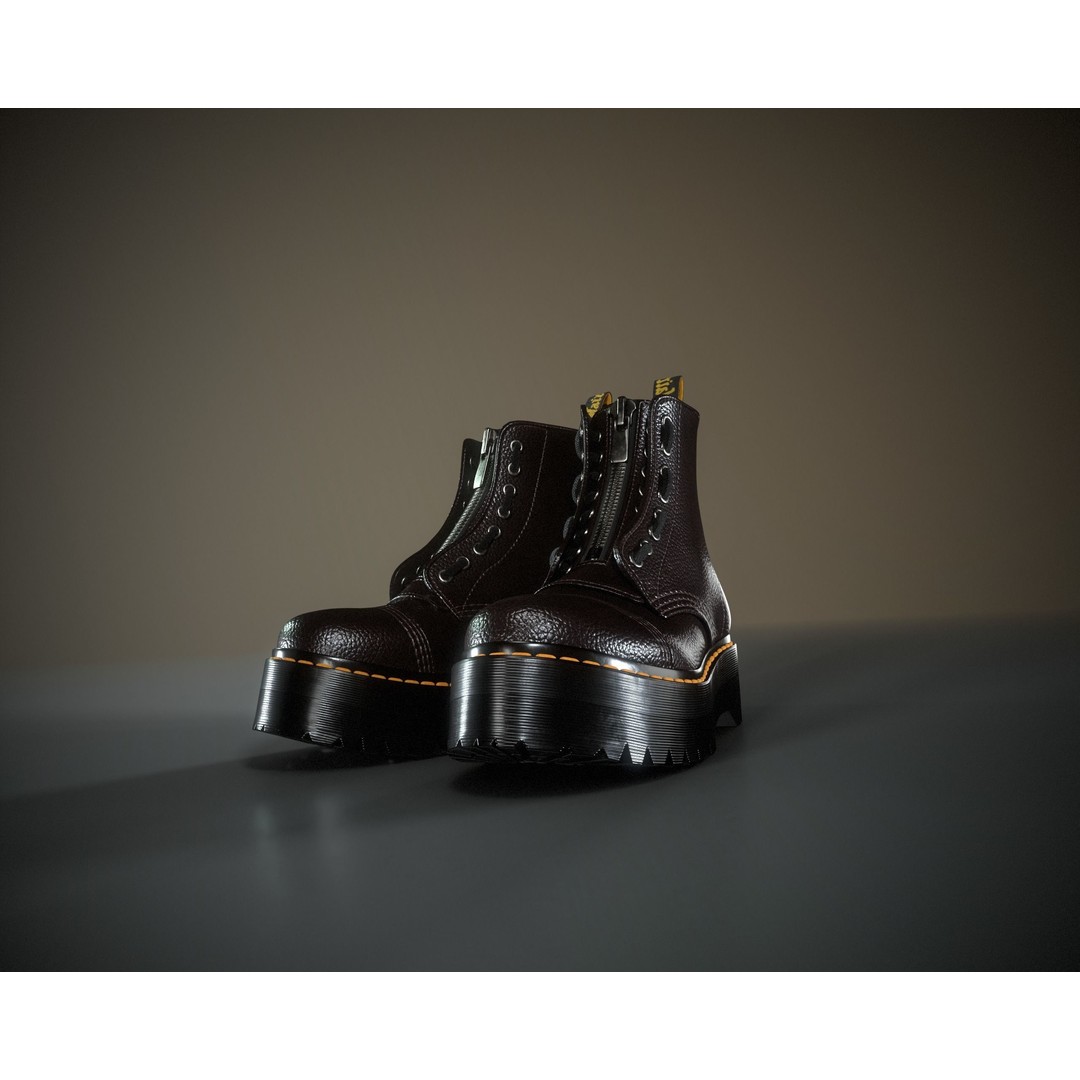 Dr. Martens Sinclair 3D Model – Low Poly Game Asset, FBX, PBR Textures - View 19