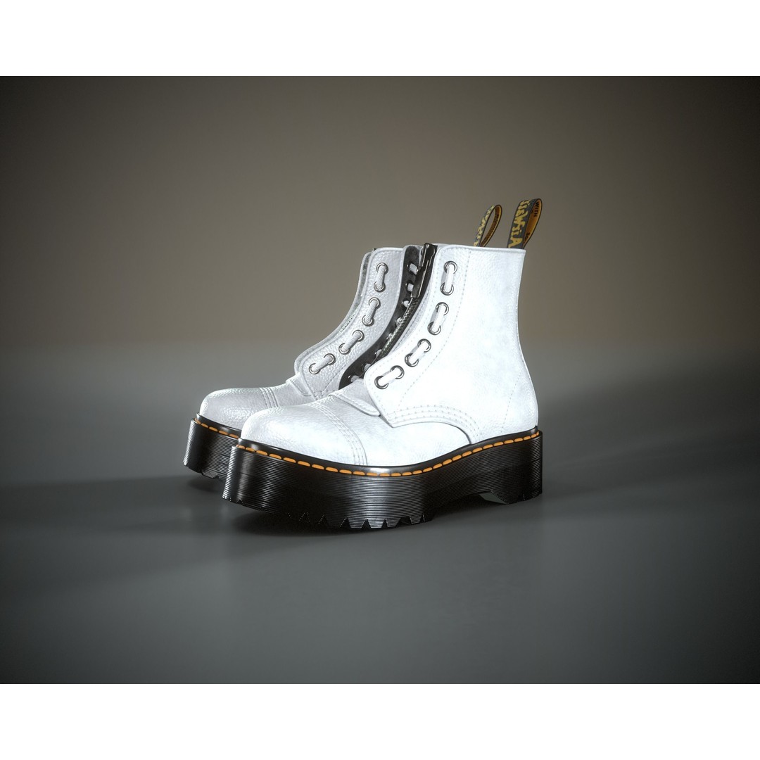 Dr. Martens Sinclair 3D Model – Low Poly Game Asset, FBX, PBR Textures - View 26