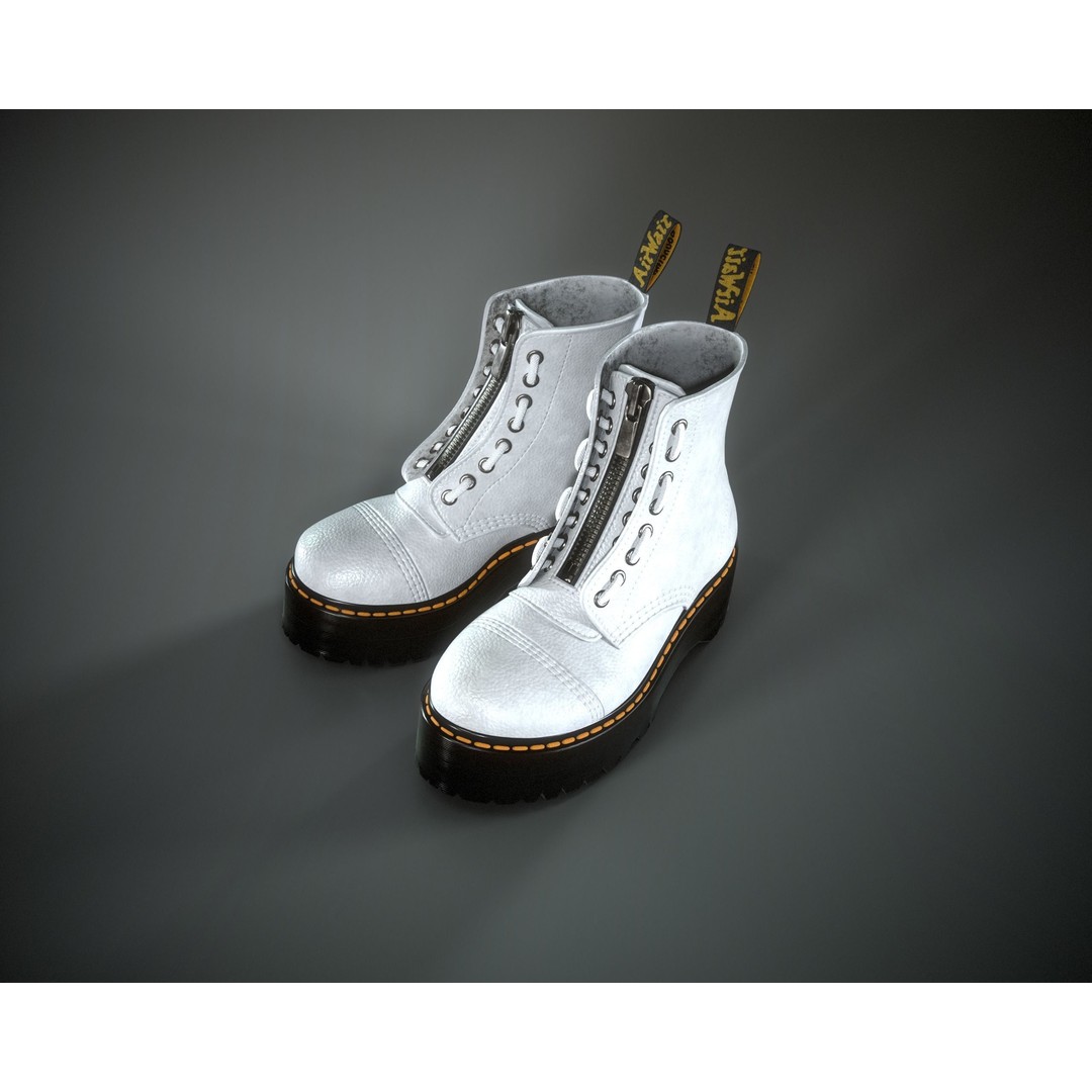 Dr. Martens Sinclair 3D Model – Low Poly Game Asset, FBX, PBR Textures - View 28