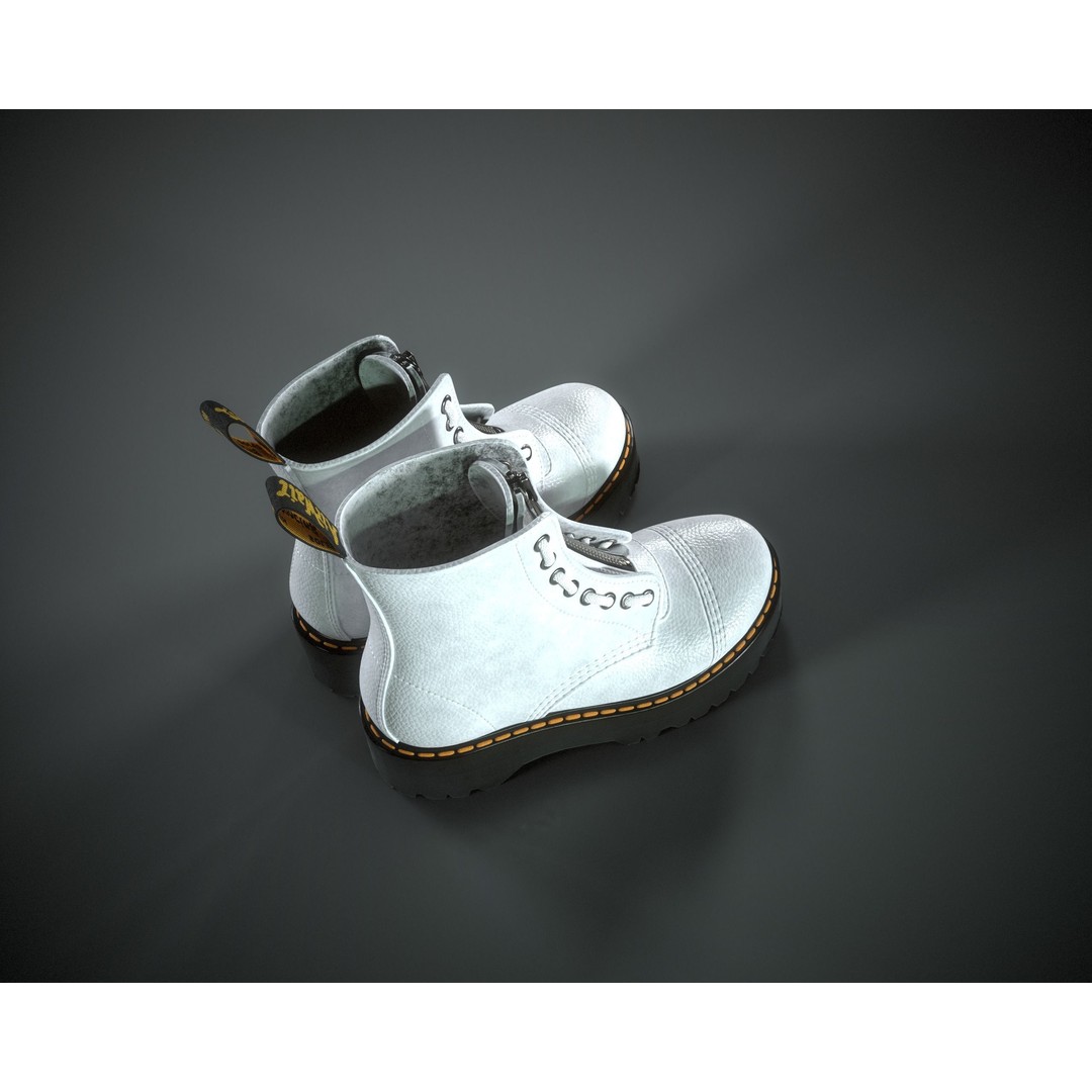 Dr. Martens Sinclair 3D Model – Low Poly Game Asset, FBX, PBR Textures - View 30