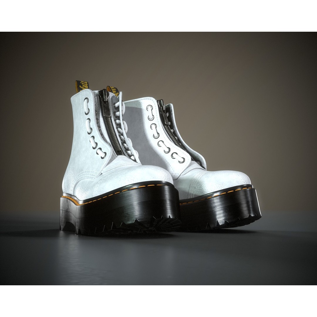 Dr. Martens Sinclair 3D Model – Low Poly Game Asset, FBX, PBR Textures - View 32