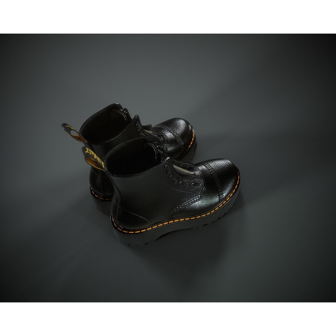 Dr. Martens Sinclair 3D Model – Low Poly Game Asset, FBX, PBR Textures - View 6