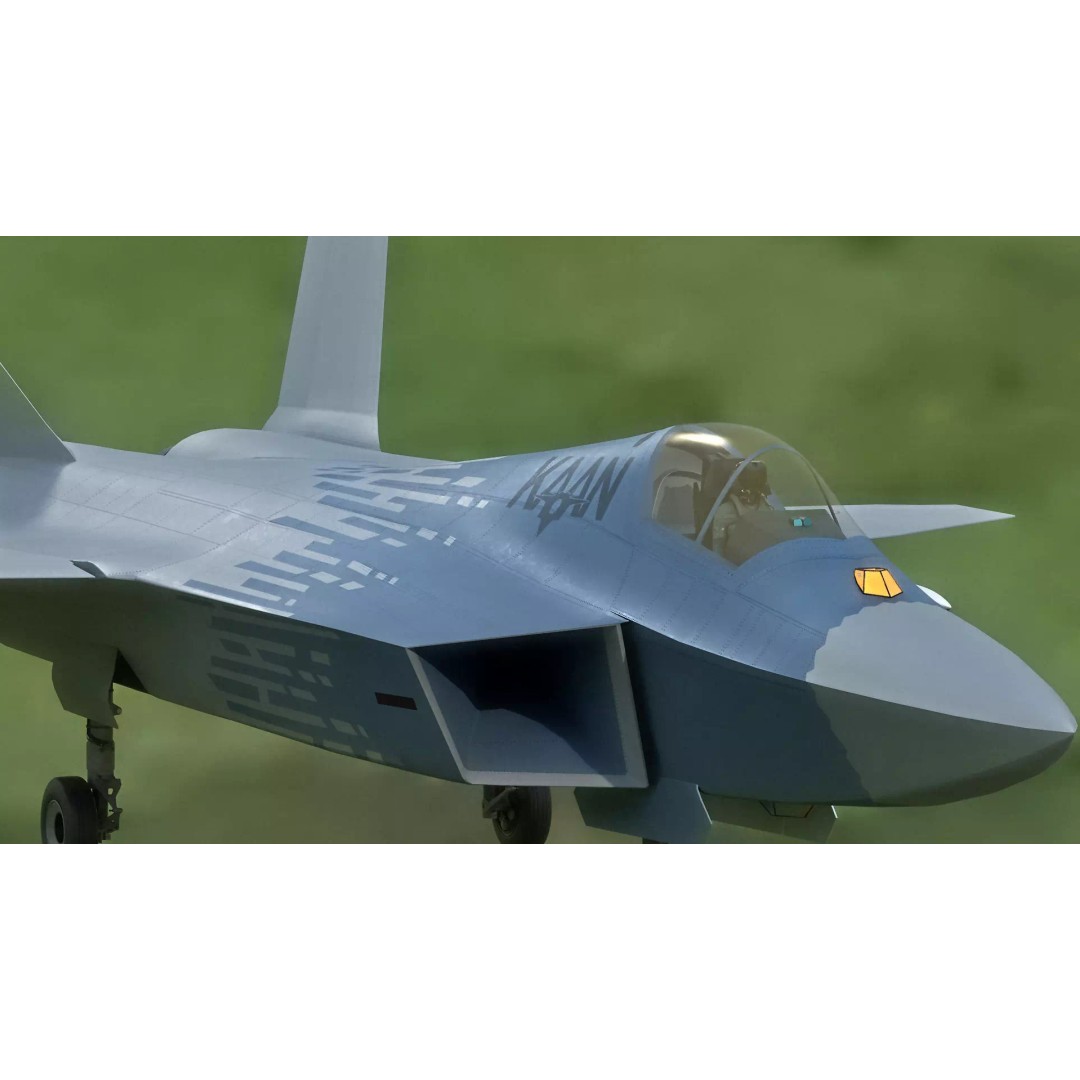 MMU Kaan P2 3D Model – Fully Rigged Low-Poly Aircraft, Blender - View 12