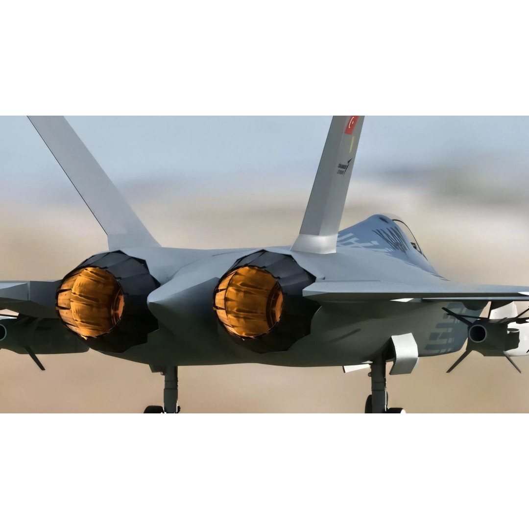 MMU Kaan P2 3D Model – Fully Rigged Low-Poly Aircraft, Blender - View 13