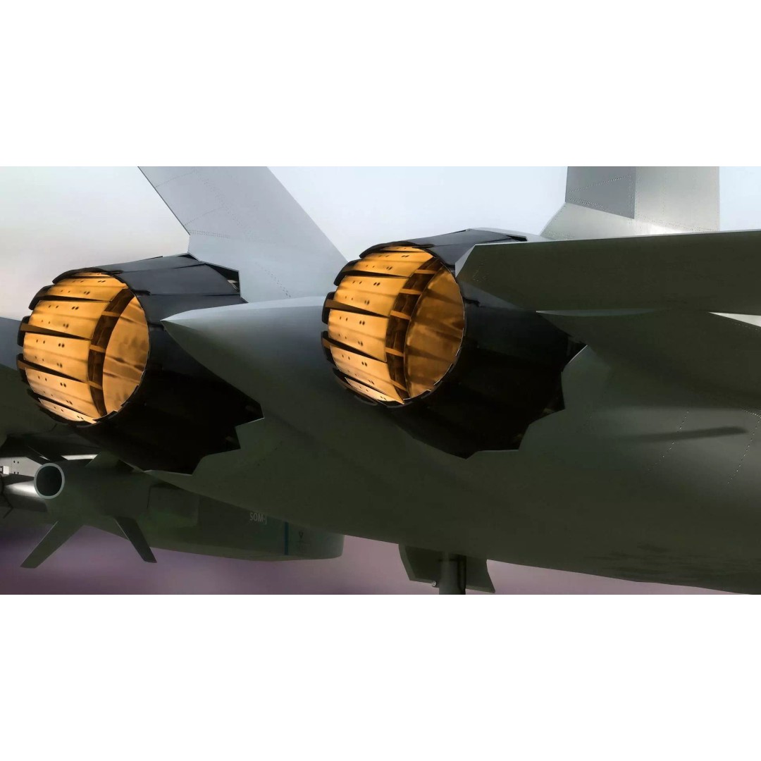 MMU Kaan P2 3D Model – Fully Rigged Low-Poly Aircraft, Blender - View 14