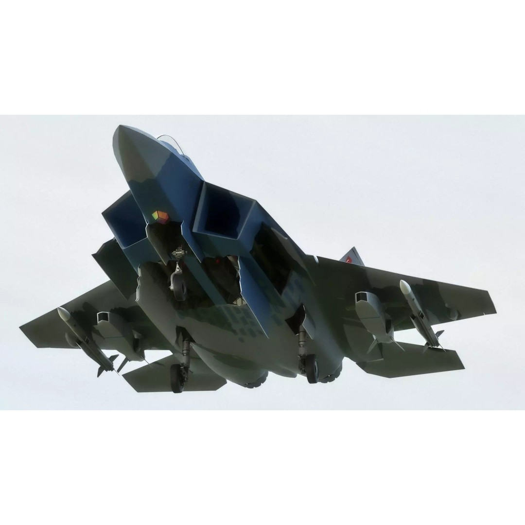 MMU Kaan P2 3D Model – Fully Rigged Low-Poly Aircraft, Blender - View 15