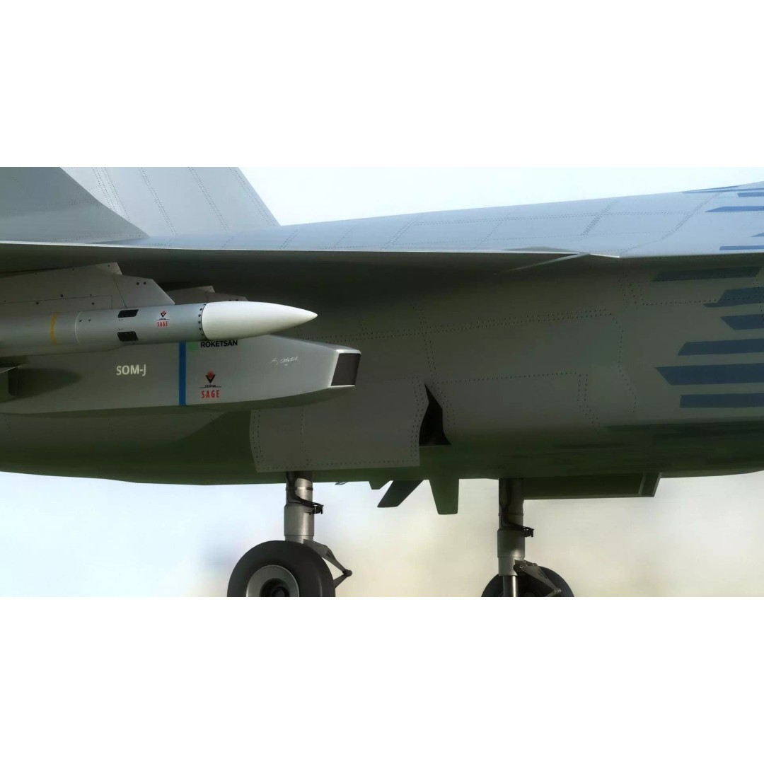 MMU Kaan P2 3D Model – Fully Rigged Low-Poly Aircraft, Blender - View 18