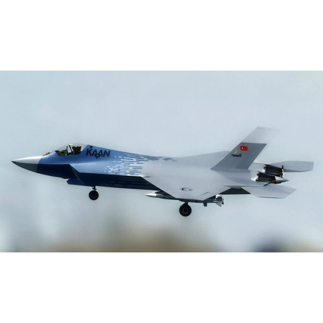 MMU Kaan P2 3D Model – Fully Rigged Low-Poly Aircraft, Blender - View 4