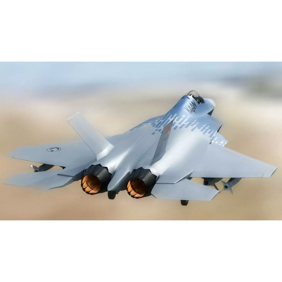 MMU Kaan P2 3D Model – Fully Rigged Low-Poly Aircraft, Blender - View 5