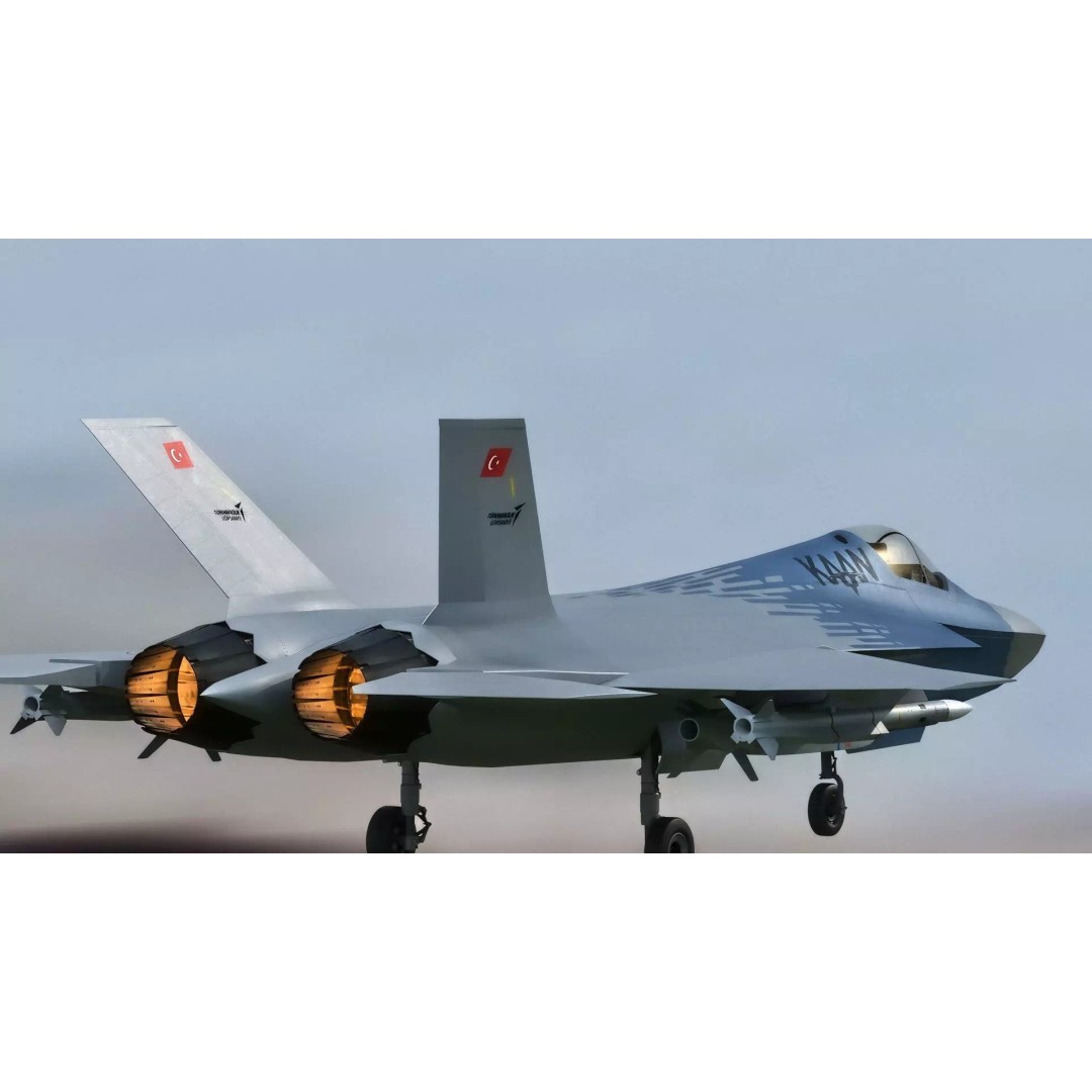 MMU Kaan P2 3D Model – Fully Rigged Low-Poly Aircraft, Blender - View 6