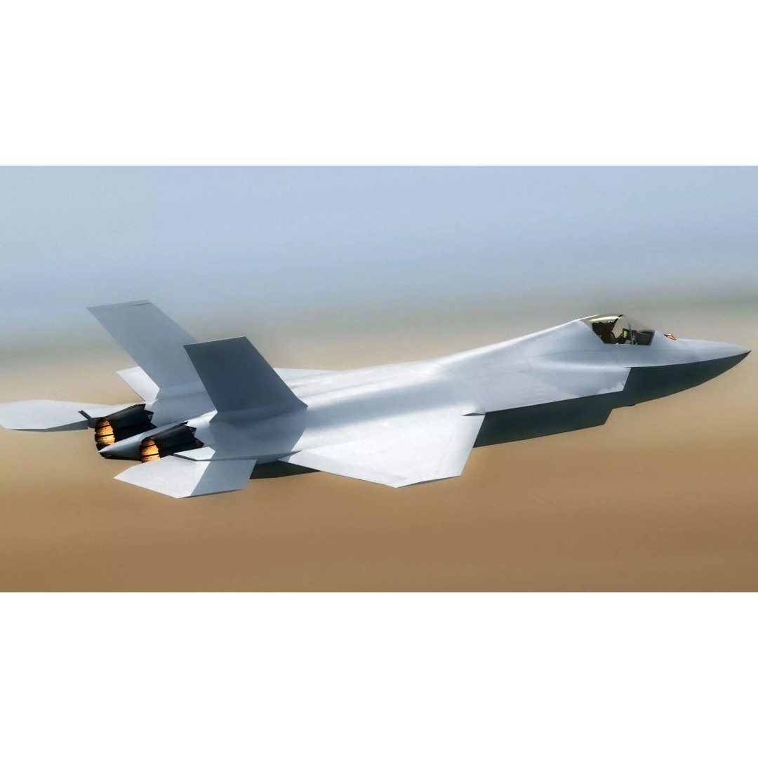 MMU Kaan P2 3D Model – Fully Rigged Low-Poly Aircraft, Blender - View 8