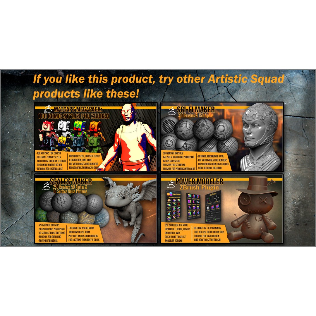 Celtic Maker 3D Model – ZBrush Brushes Set with Alphas