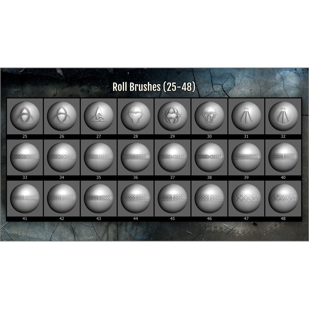 Celtic Maker 3D Model – ZBrush Brushes Set with Alphas - View 8