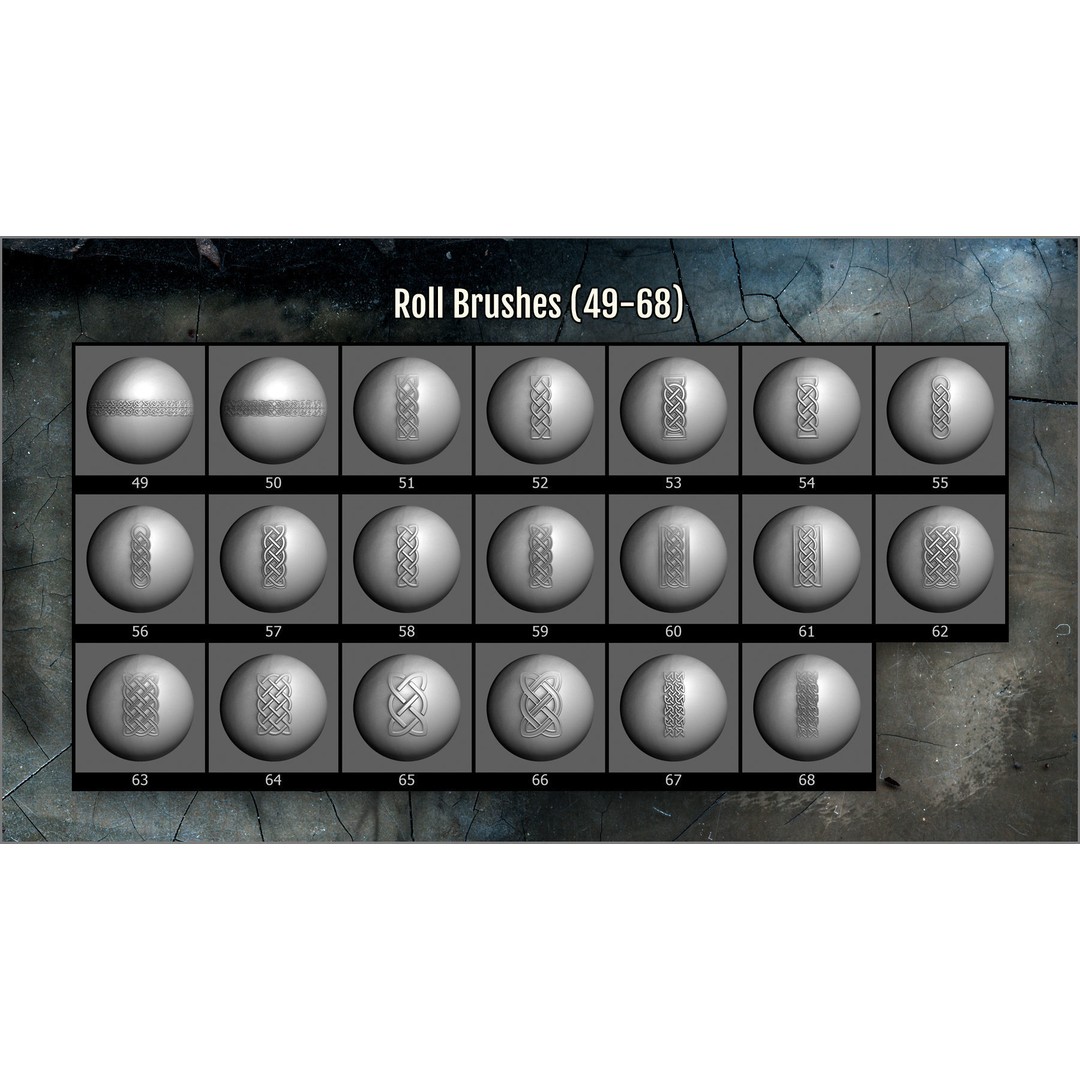 Celtic Maker 3D Model – ZBrush Brushes Set with Alphas - View 9