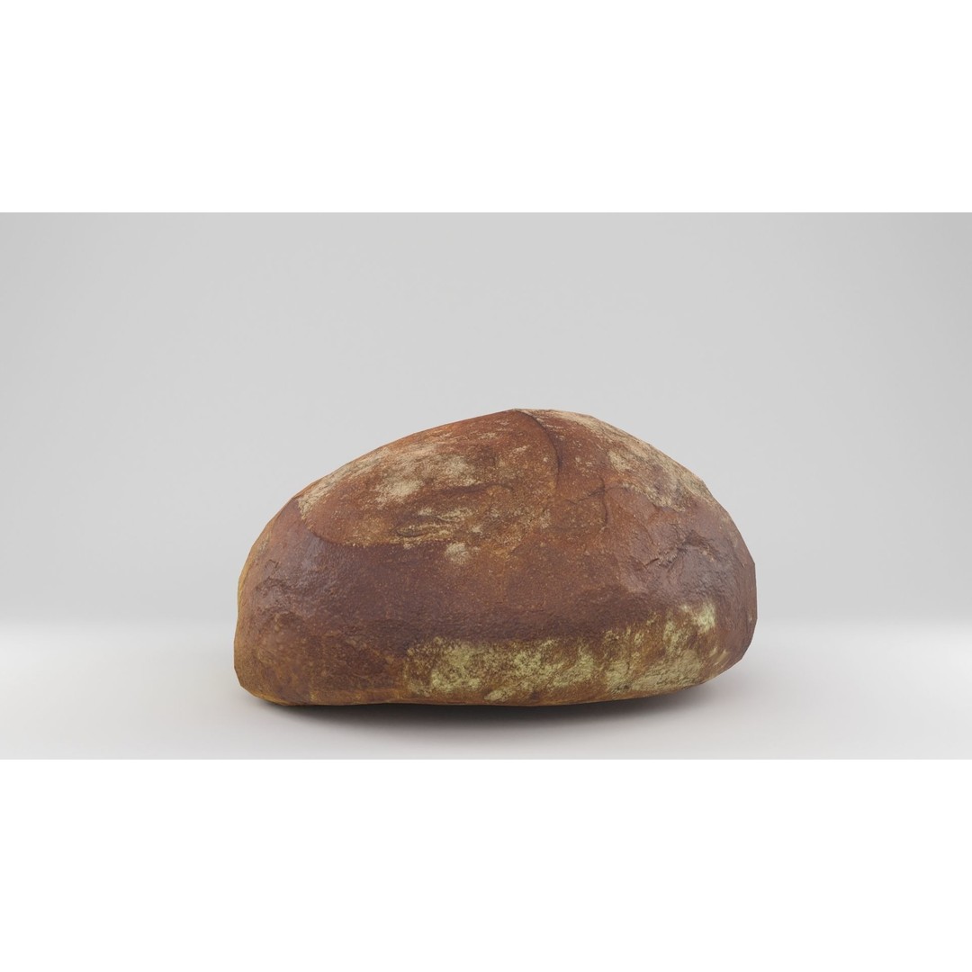 3D Bread Model – Low Poly Photoscanned Asset with PBR Textures - View 6