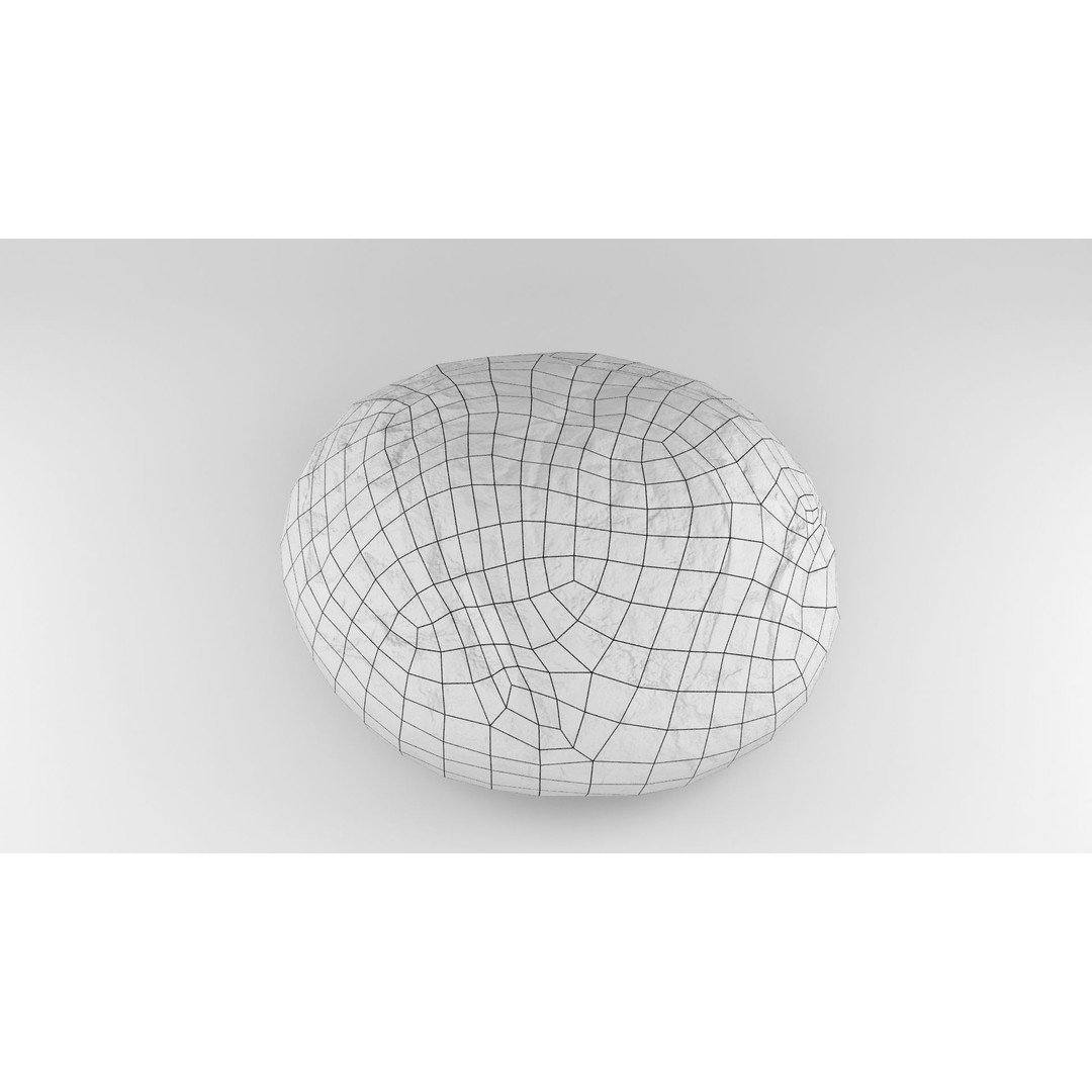 3D Bread Model – Low Poly Photoscanned Asset with PBR Textures - View 8