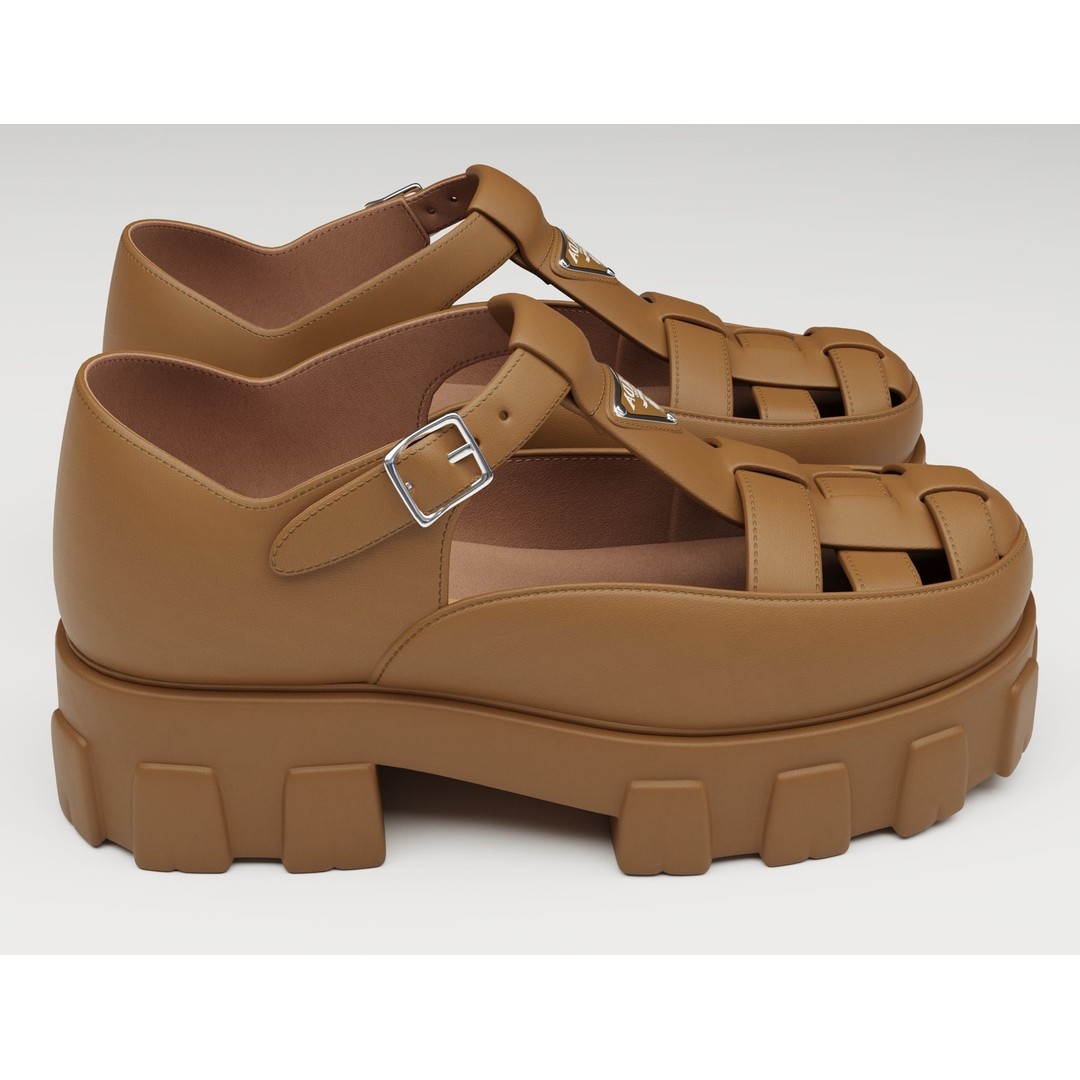 Chunky Sandals 3D Model – Low Poly Game Ready Footwear, FBX, OBJ - View 3