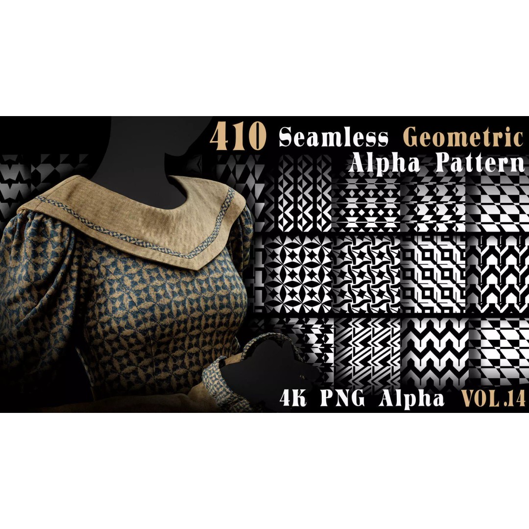 Ornamental Seamless 2D and 3D Alpha Pattern Texture – High-Quality PBR Assets - View 15