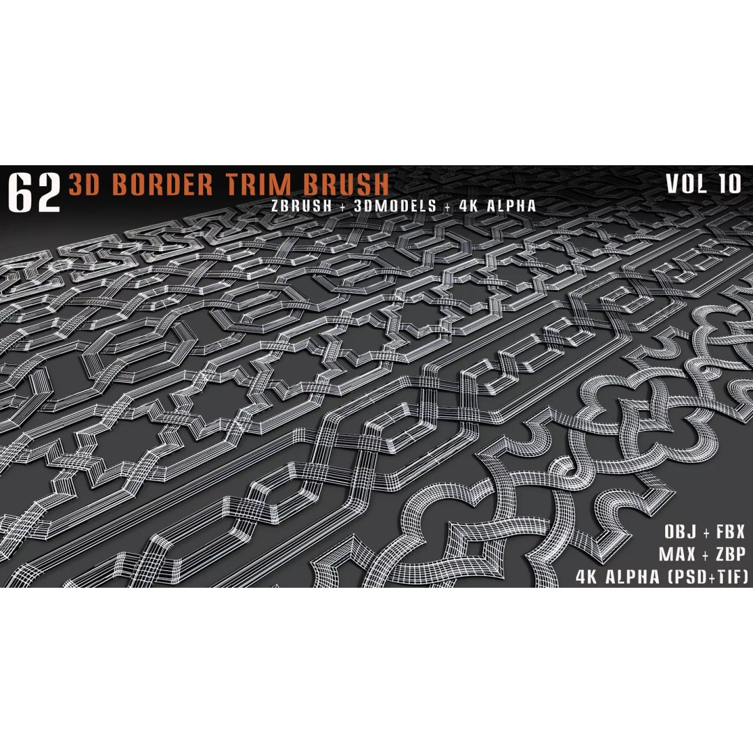 Ornamental Seamless 2D and 3D Alpha Pattern Texture – High-Quality PBR Assets - View 25