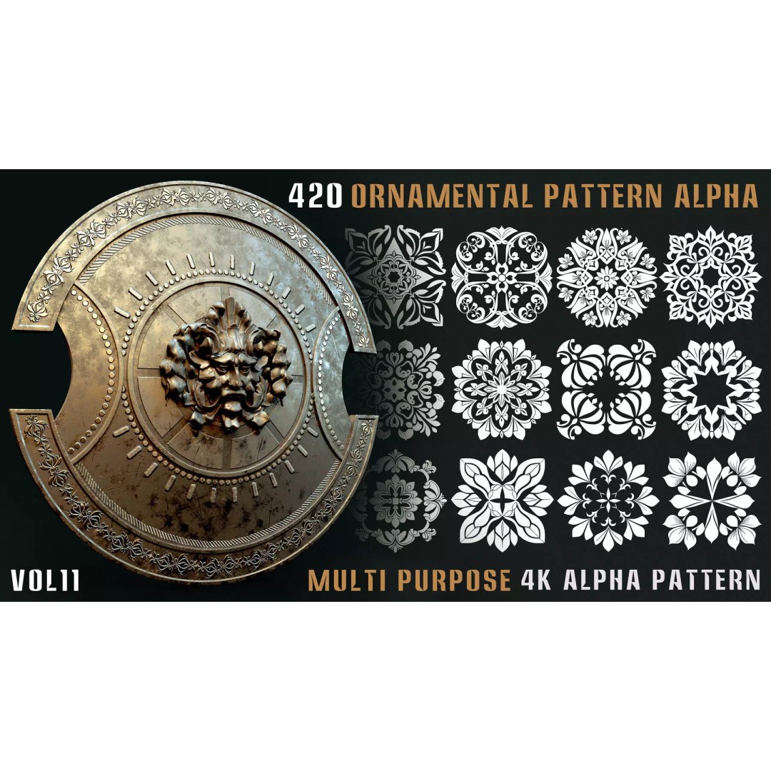 Ornamental Seamless 2D and 3D Alpha Pattern Texture – High-Quality PBR Assets - View 6