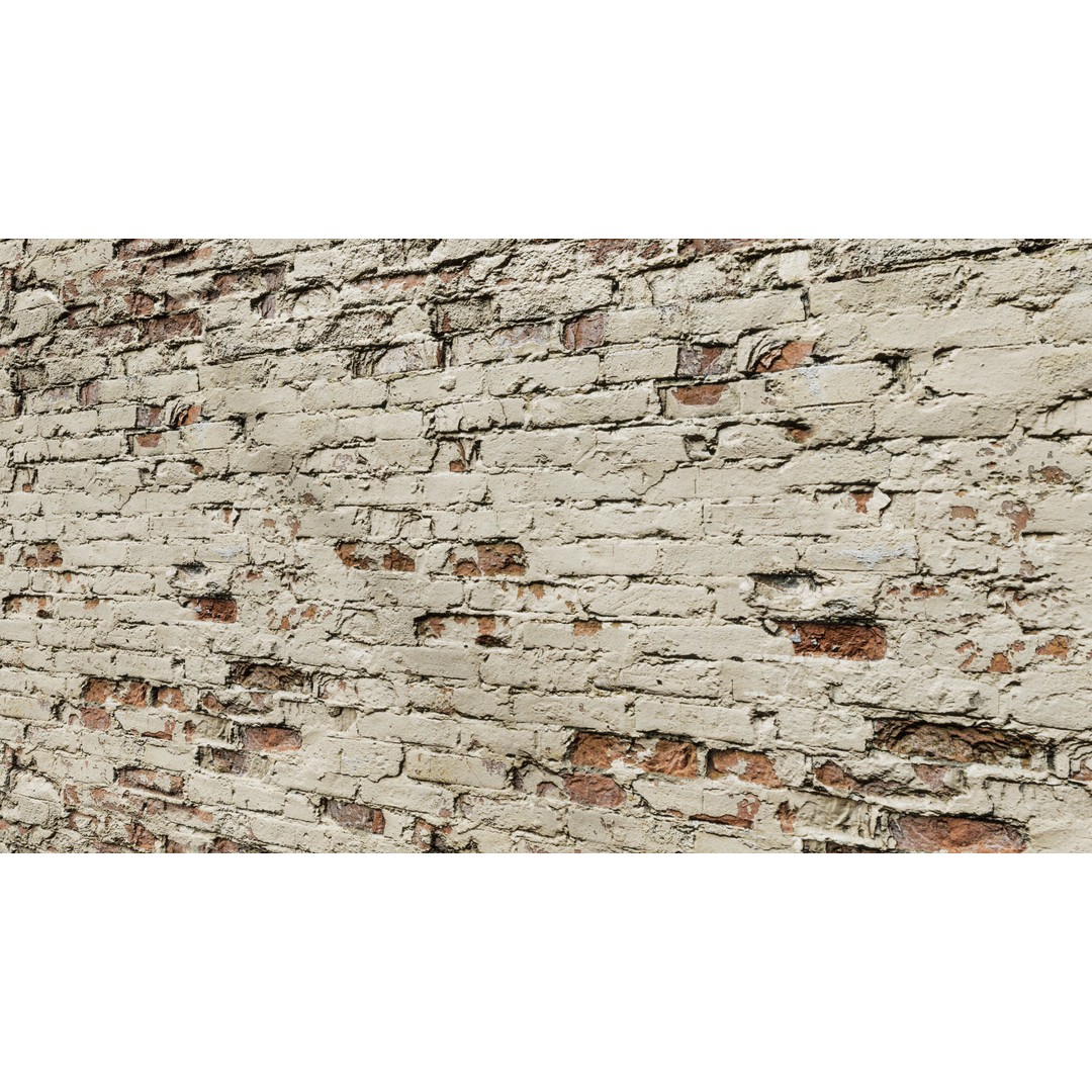 Damaged Brick Walls 3D Model – Low Poly PBR Materials, FBX - View 10