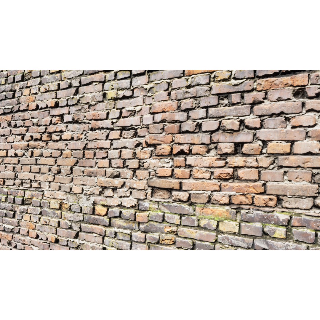 Damaged Brick Walls 3D Model – Low Poly PBR Materials, FBX - View 13