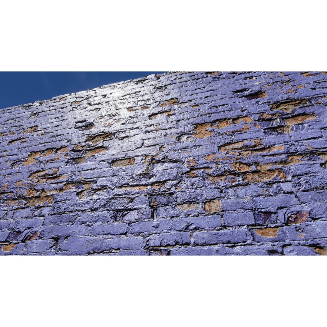 Damaged Brick Walls 3D Model – Low Poly PBR Materials, FBX - View 5
