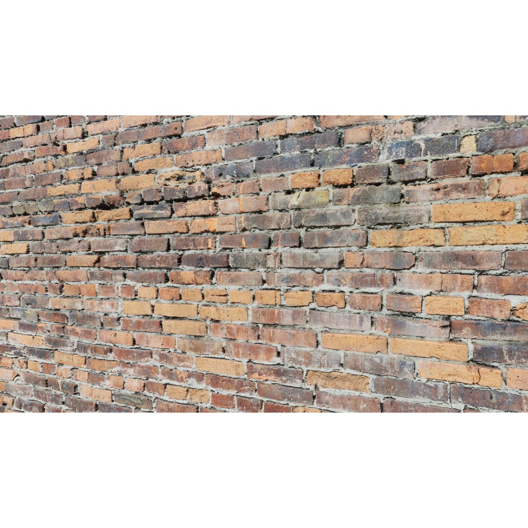 Damaged Brick Walls 3D Model – Low Poly PBR Materials, FBX - View 8