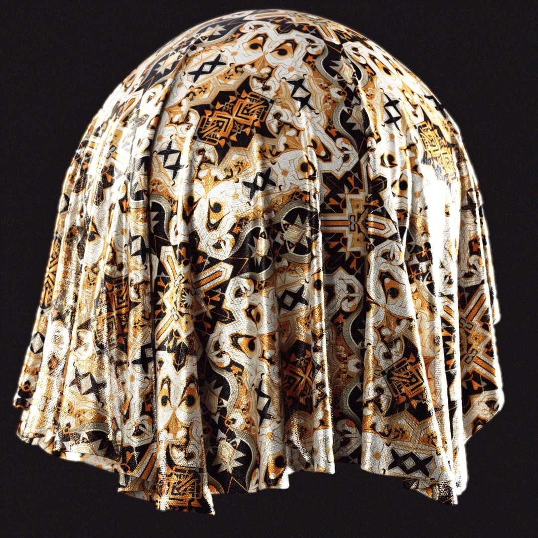 Ancient Fabric Material 3D Model – 60 Textures in .SBSAR Format - View 12